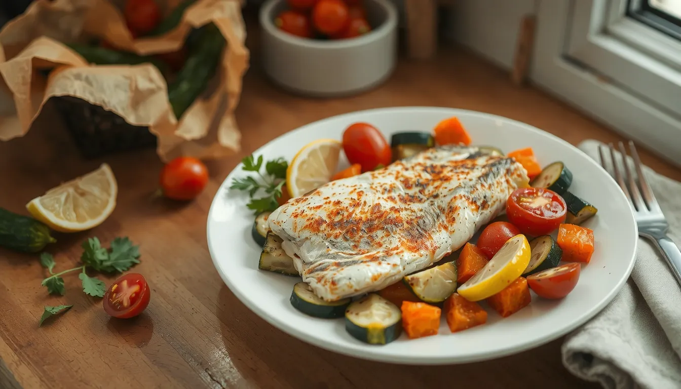 recette filet de lieu noir avec légumes